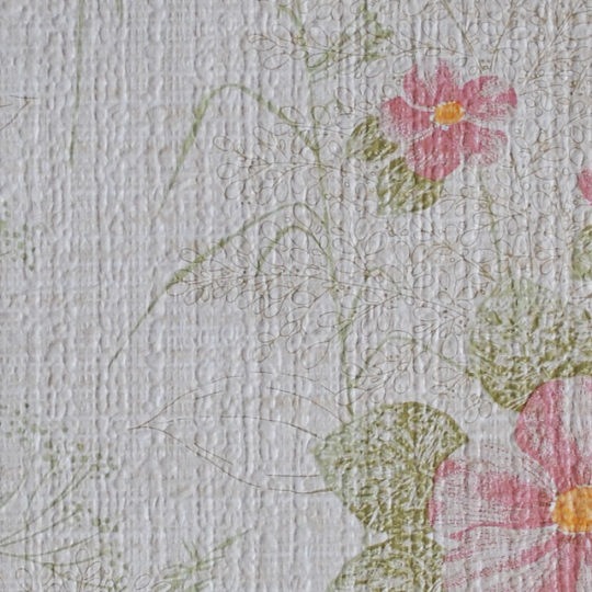 Vintage schermbloem behang - Afbeelding 2