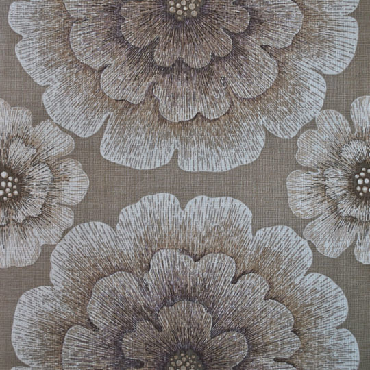 Vintage bloembehang met een grote en kleine bloem - Afbeelding 2