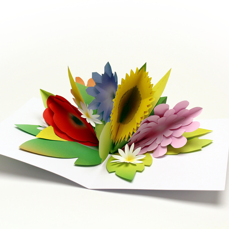 dramatisch knijpen Gronden Pop up card Paper Flowers is een DIY product van Momantai.