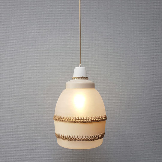 Upcycle hooked on it lamp in wit - Afbeelding 3