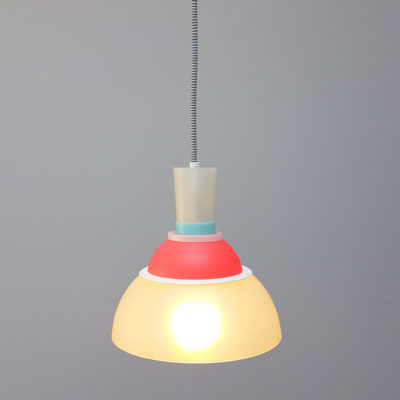 Tupperware Upcycle lamp opaal, wit, rose en lichtblauw