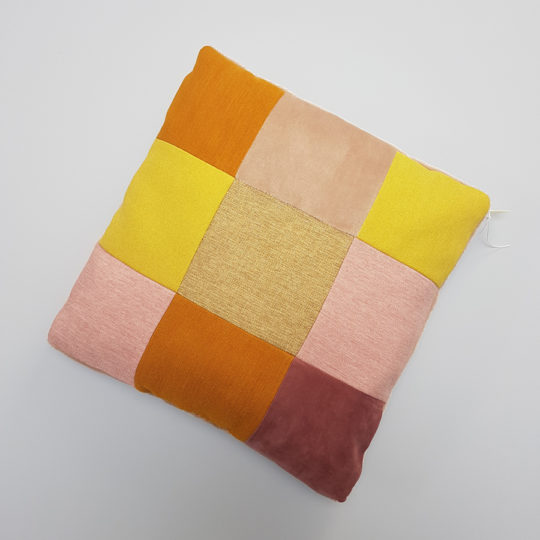 patchwork kussen rose