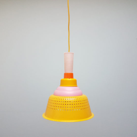 tupperware upcycle lamp