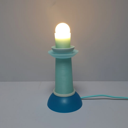 upcycle lamp aqua