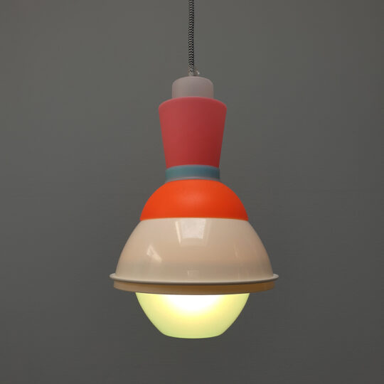 tupperware upcycle lamp