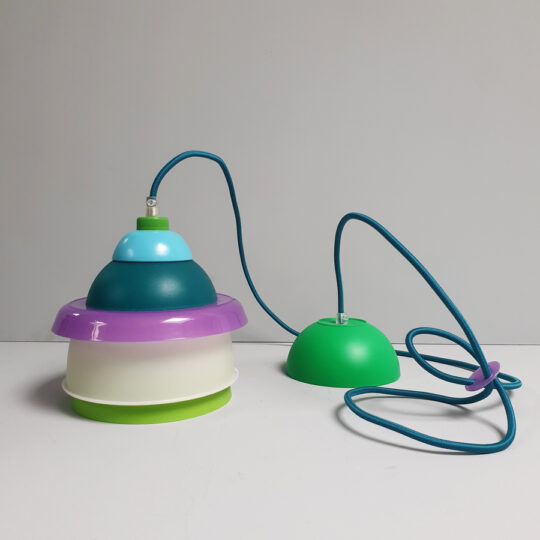 hanglamp groen paars en petrol
