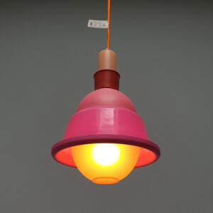 hanglamp in rose en orange