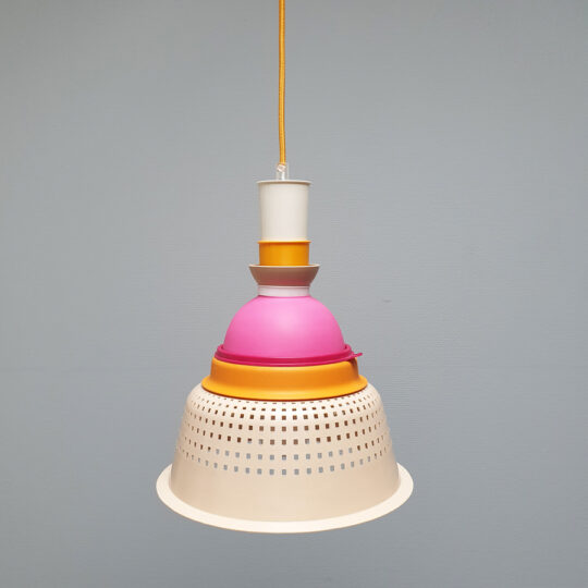 tupperware upcycle lamp