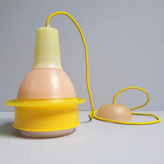 tupperware upcycle lamp