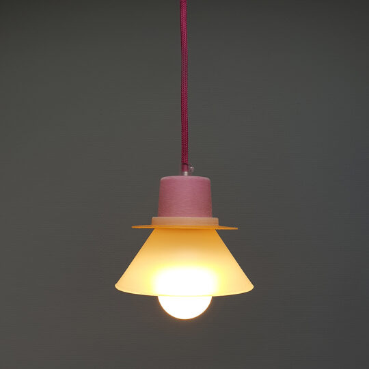 Tupperware upcycle lamp